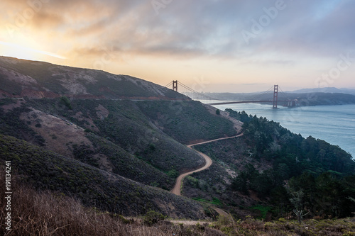 Canvas Print Marin Headlands at Sunrise
