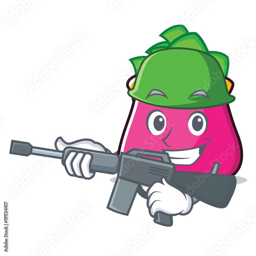 Army purse character cartoon style