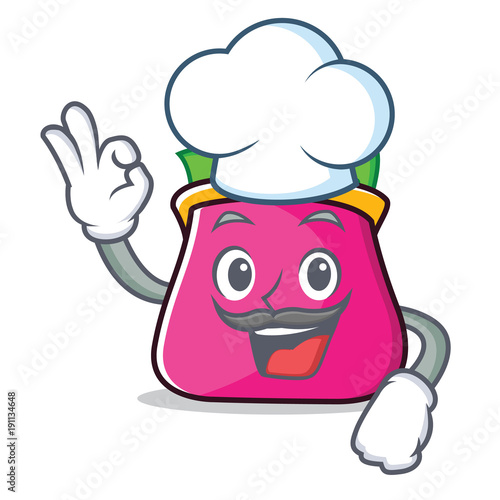 Chef purse character cartoon style