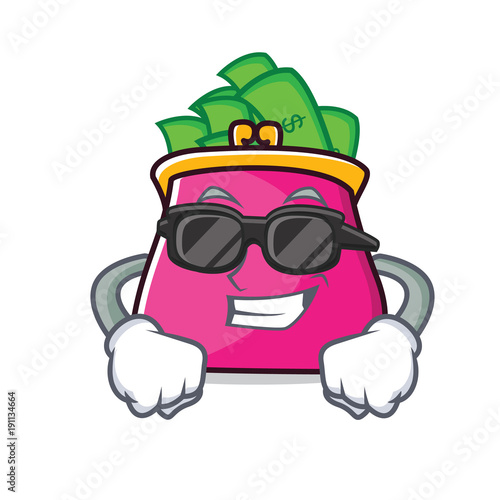 Super cool purse character cartoon style