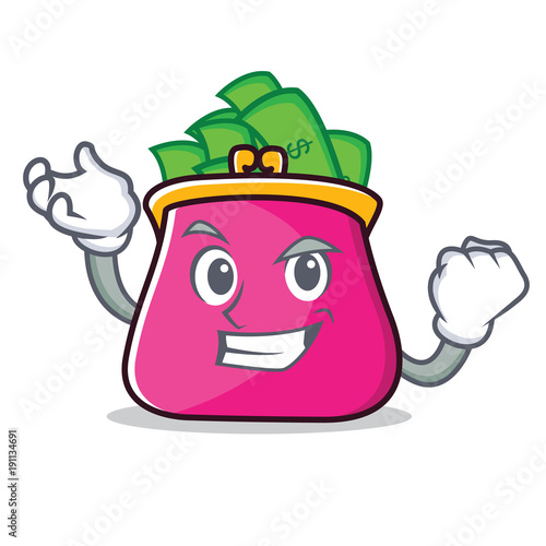 Successful purse character cartoon style