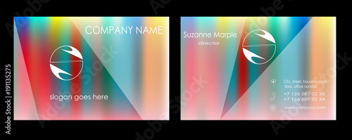 business card design with abstract background and white text business card creative approach