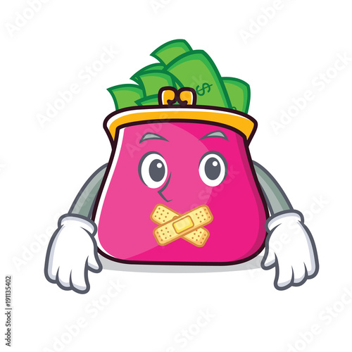 Silent purse character cartoon style