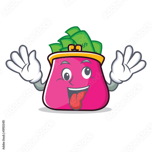 Crazy purse character cartoon style