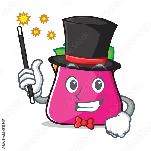Magician purse character cartoon style