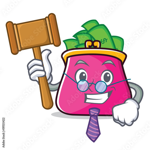Judge purse character cartoon style