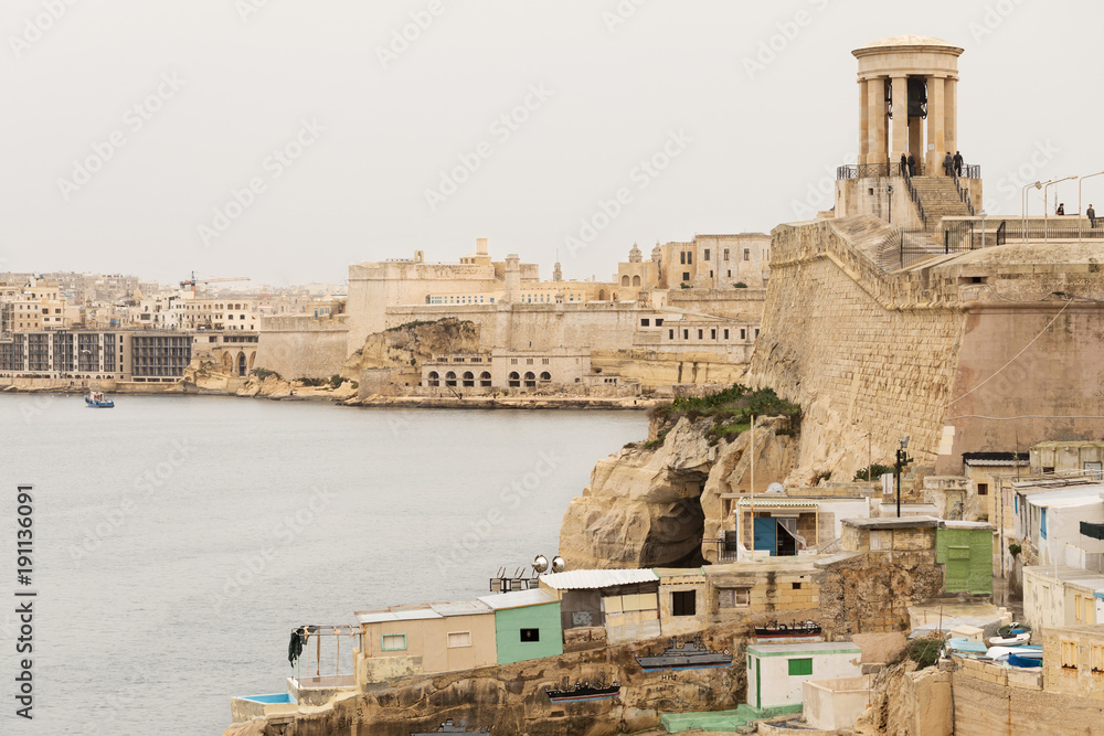 Saint Elmo Bridge and Seige war memorial, Valletta, Malta