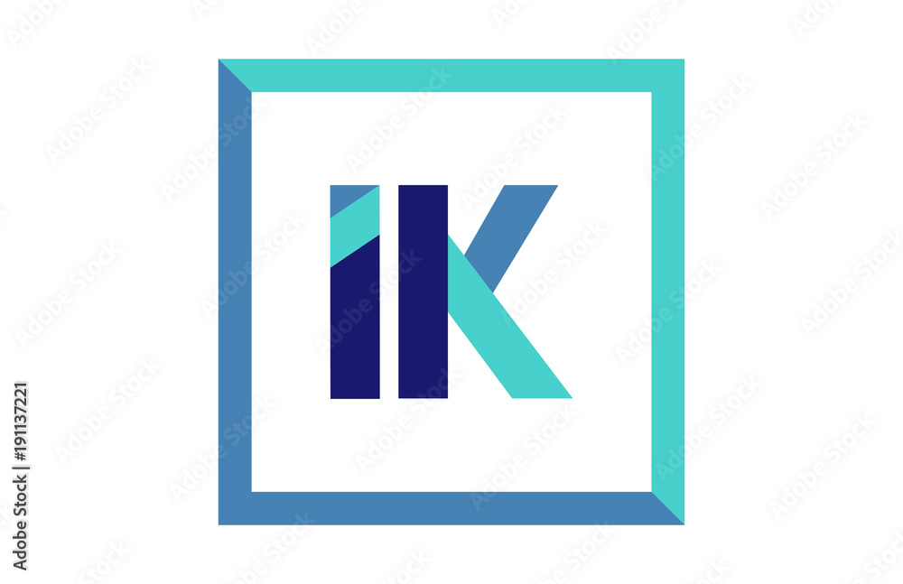 IK Square Ribbon Letter Logo IK Square Ribbon Letter Logo