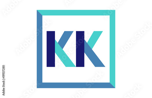 KK Square Ribbon Letter Logo