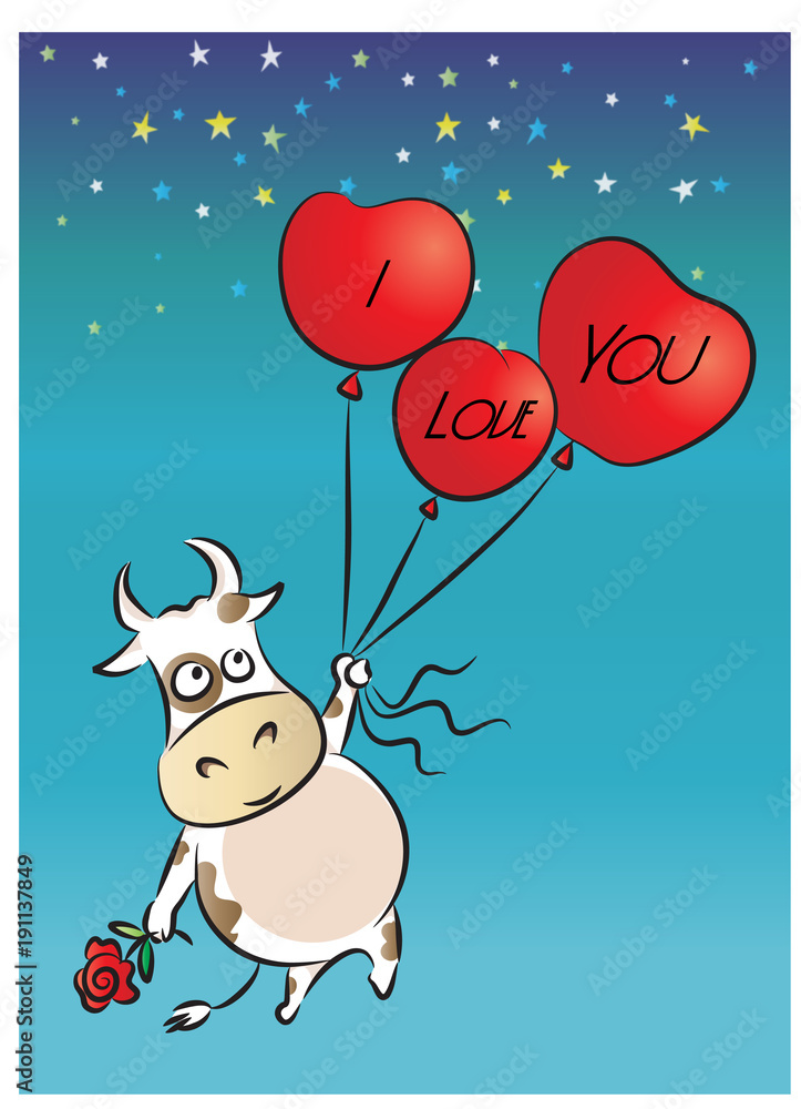 Naklejka premium valentines day card