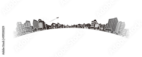 都市の景観 / シルエットイラスト