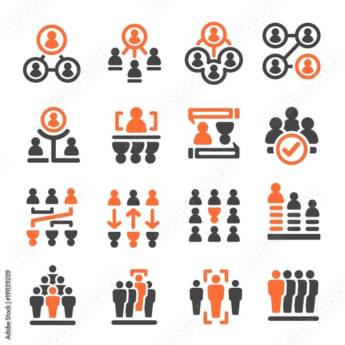 people management icon set,vector illustration