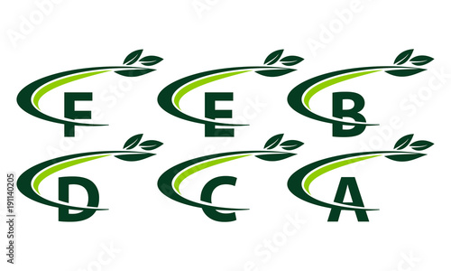 Swoosh Leaf Template Set