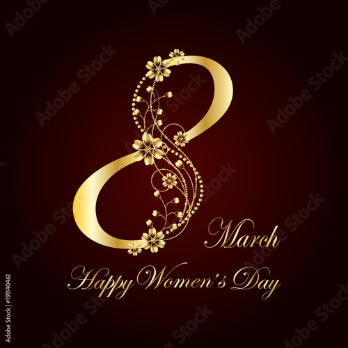 Womens day greeting card.