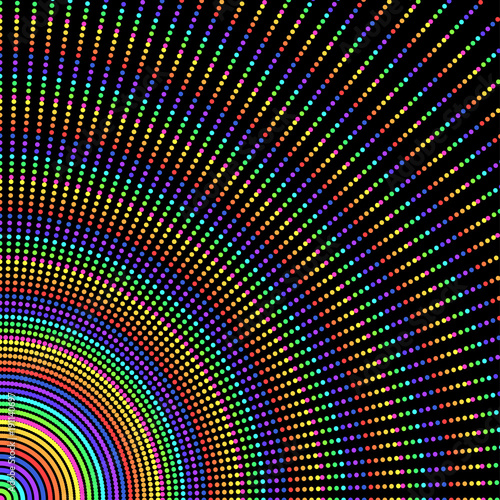 Colorful Circle Line Abstract Background