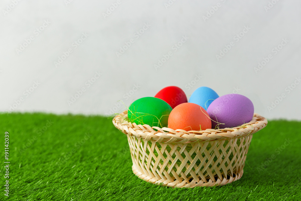 Easter eggs on the grass Easter eggs on the grass