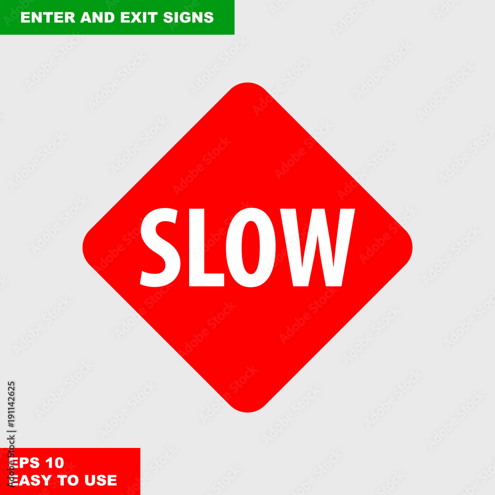 Enter and exit, arrow, this way, safety speed sign in vector style version, easy to use and print on board Enter and exit, arrow, this way, safety speed sign in vector style version, easy to use and print on board