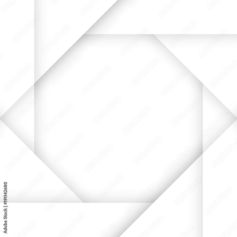 White Octagon Abstract Background with Copy Space