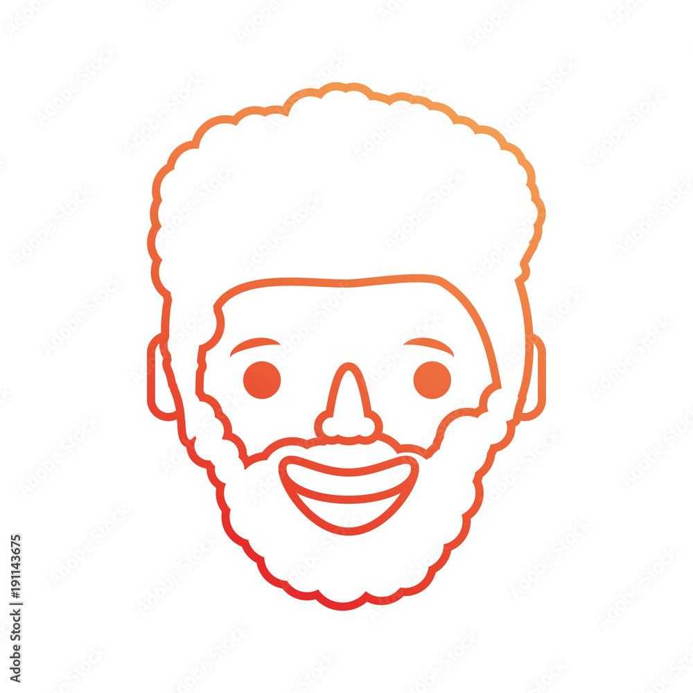 cartoon man  face icon