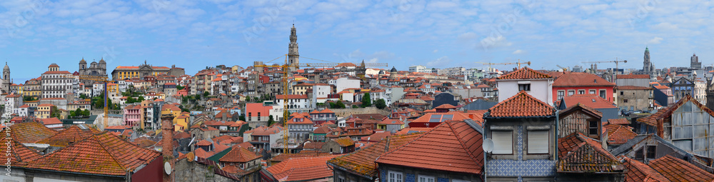 Red tiled roofs of the old historic district of the capital of Portugal - Lisbon