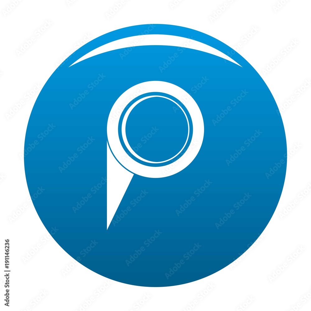 Navigation pin icon vector blue circle isolated on white background Navigation pin icon vector blue circle isolated on white background