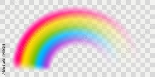 Vector rainbow with transparent effect