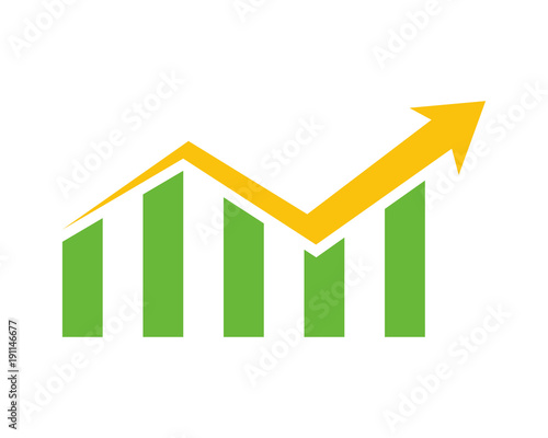 arrow chart graph diagram image vector icon logo symbol