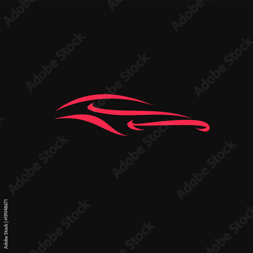 red dynamic luxury sports car vector illustration © Vikas
