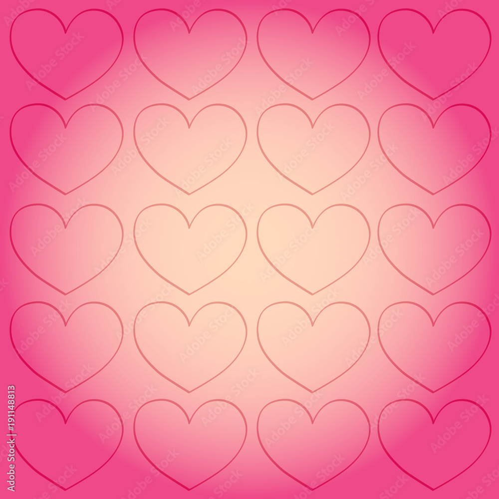 Background picture on the theme of love and Valentines Day. The symbol of love soars to the top