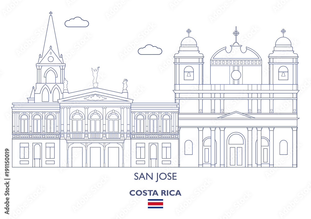 San Jose City Skyline, Costa Rica San Jose City Skyline, Costa Rica