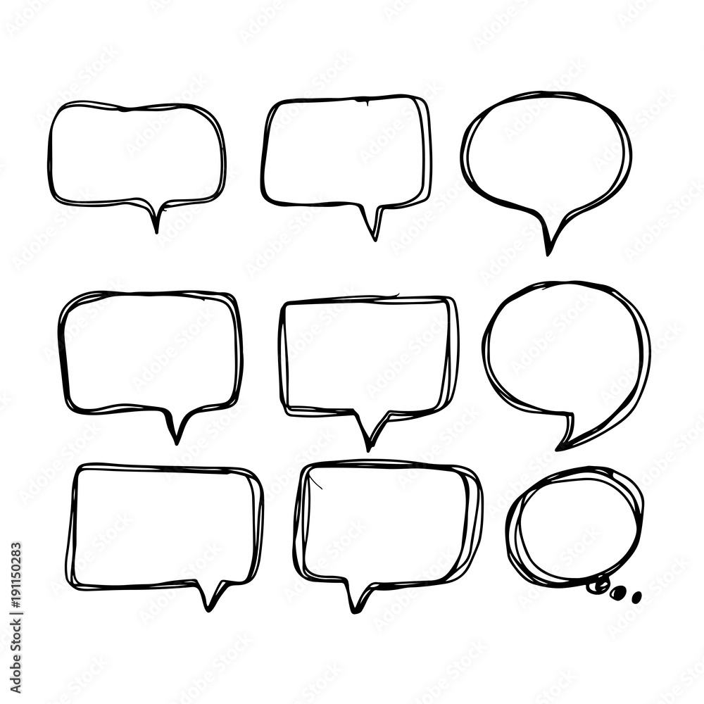 Speech Bubble icon hand drawn Speech Bubble icon hand drawn
