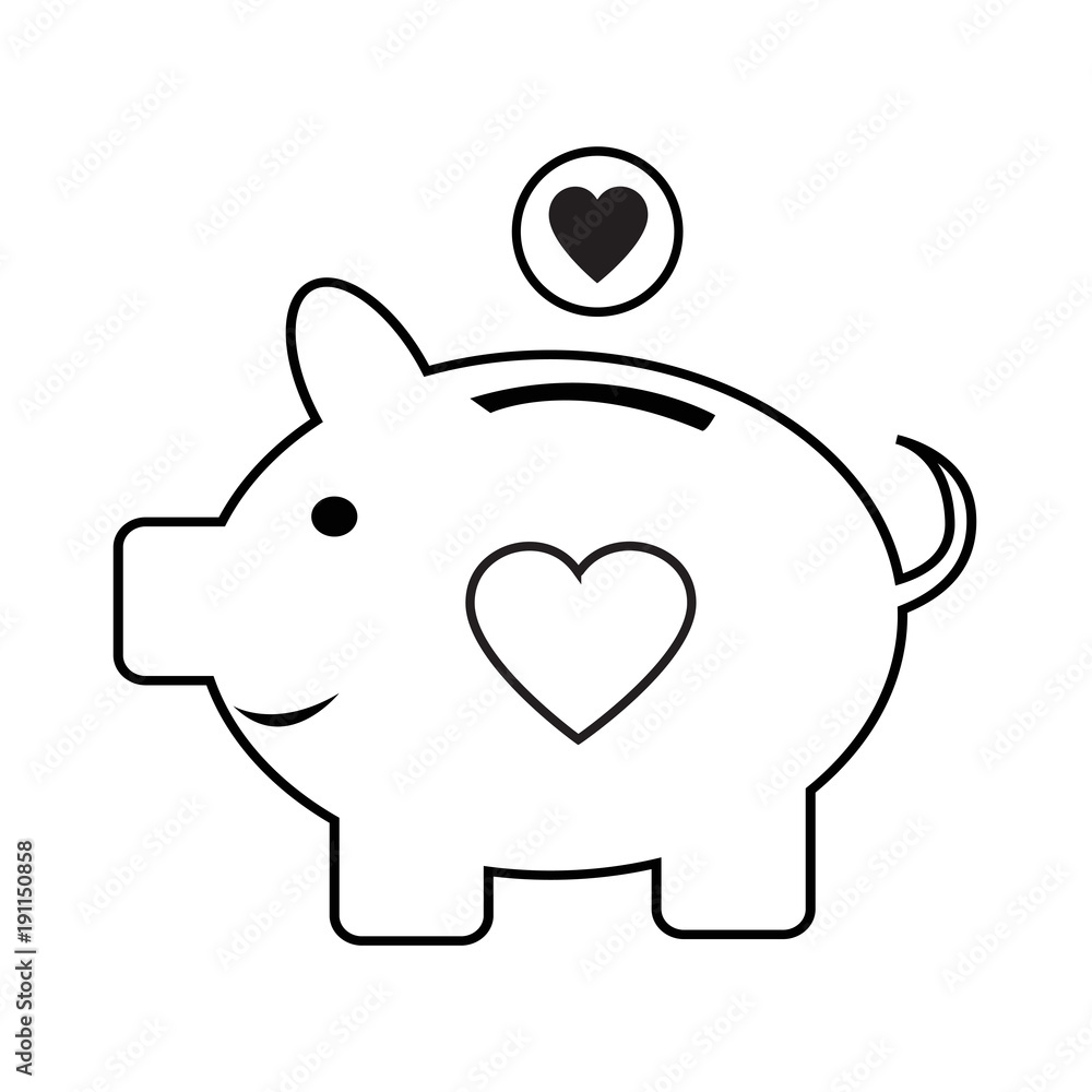 Fototapeta premium Heart vector icon