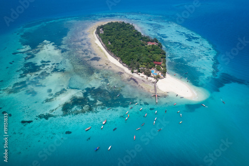 Aerial view of Prison island, Zanzibar