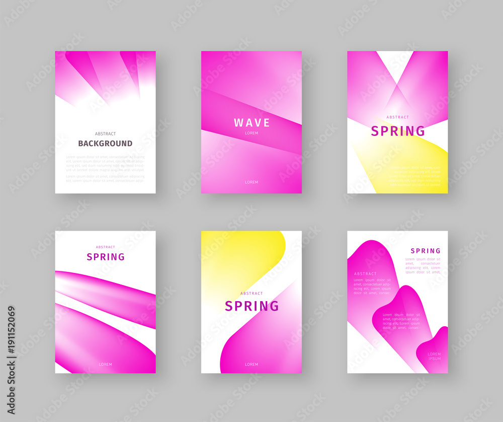 Set of vector covers. Abstract backgrounds.