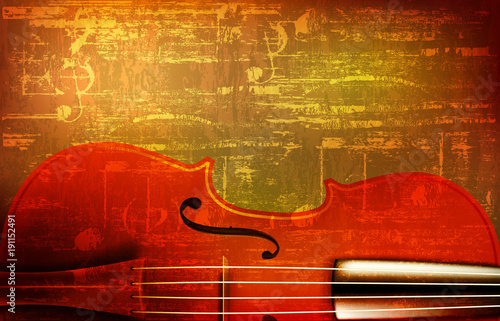abstract grunge background with violin