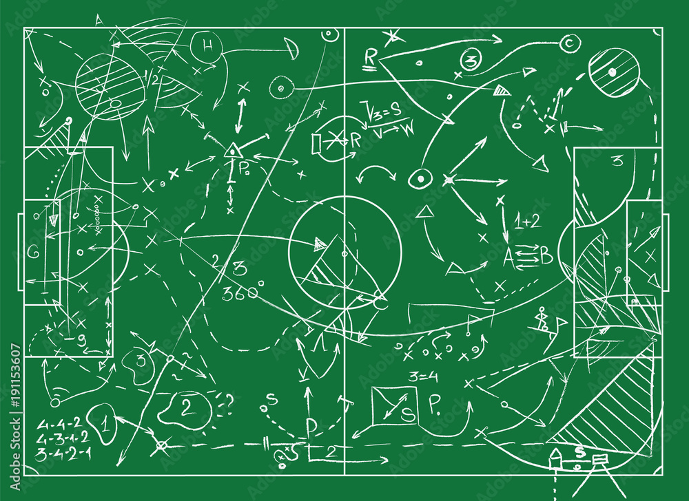 Naklejka premium Coaching Board for game tactics and strategies