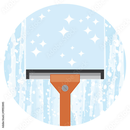 Cleaning windows service. Vector icon II.