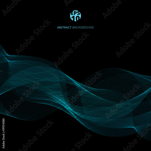 Abstract blue lines wave te...