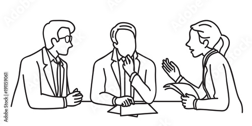 Business people discussing