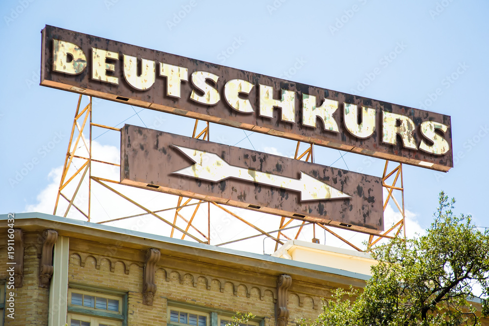 Obraz premium Schild 295 - Deutschkurs