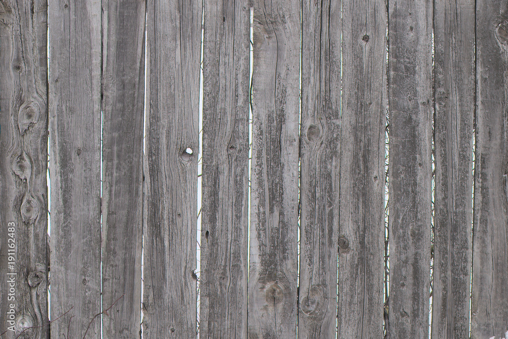 Fototapeta premium Texture of wooden fence on a winter morning