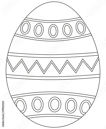 Black and white easter egg poster.