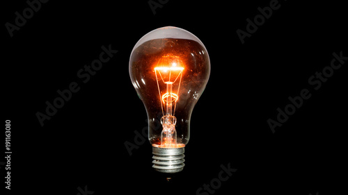 Photography Light bulb on a black background