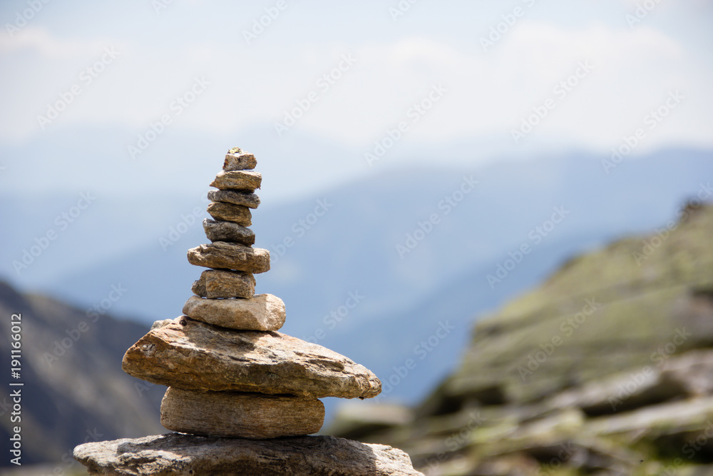 Obraz premium Pile of rocks seen on a mountain in Austria