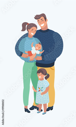 Young family with kids