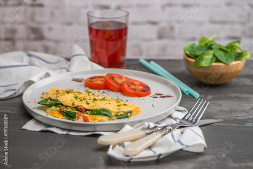 Omelet with vegetables