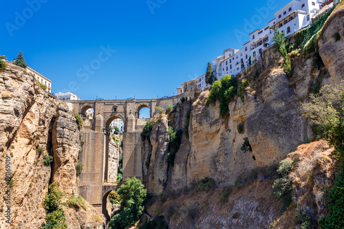 Famous Ronda Bridge at Andalusia, Spain.