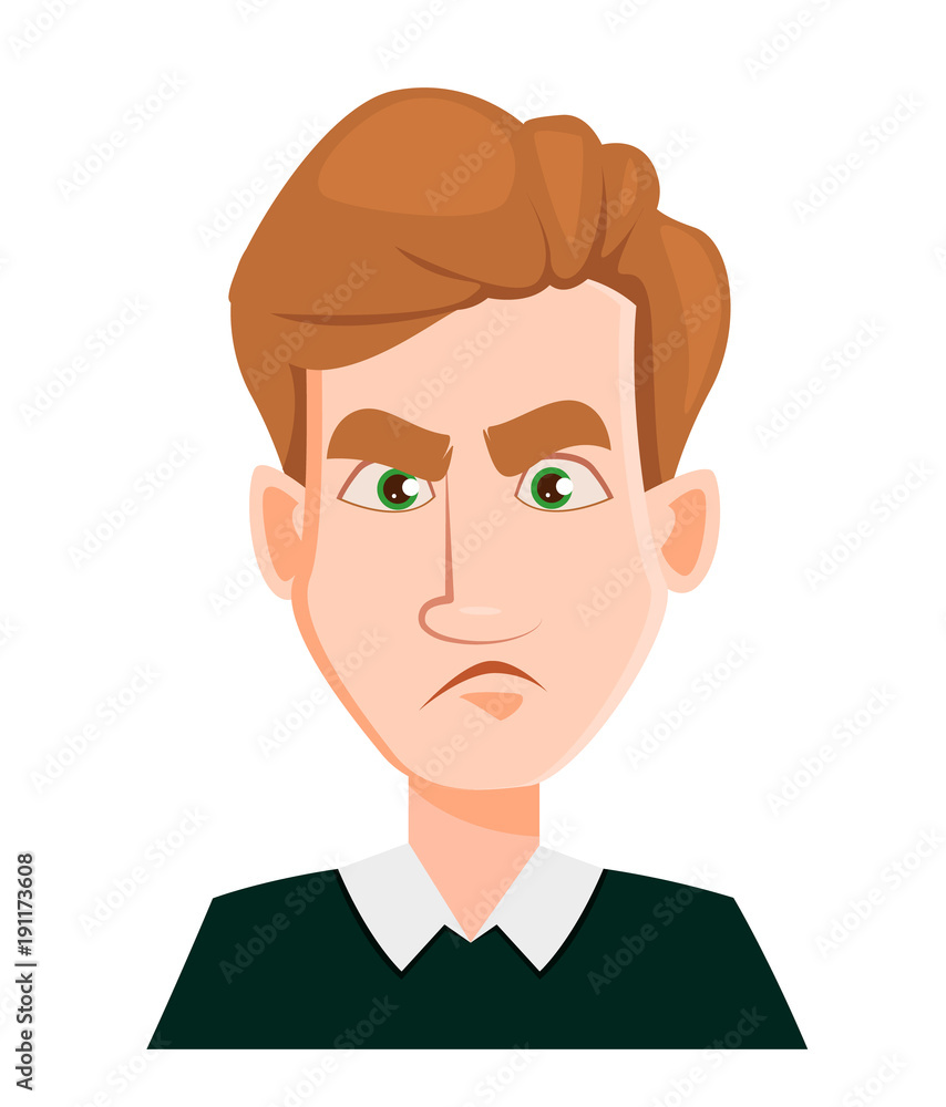 Face expression of a man with blond hair - sad. Face expression of a man with blond hair - sad.