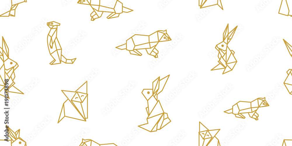 Fototapeta premium Zwierzęta origami