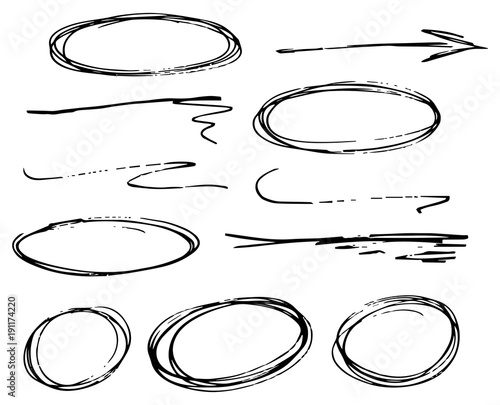 Hand gezeichnet Design Infografik Elemente 